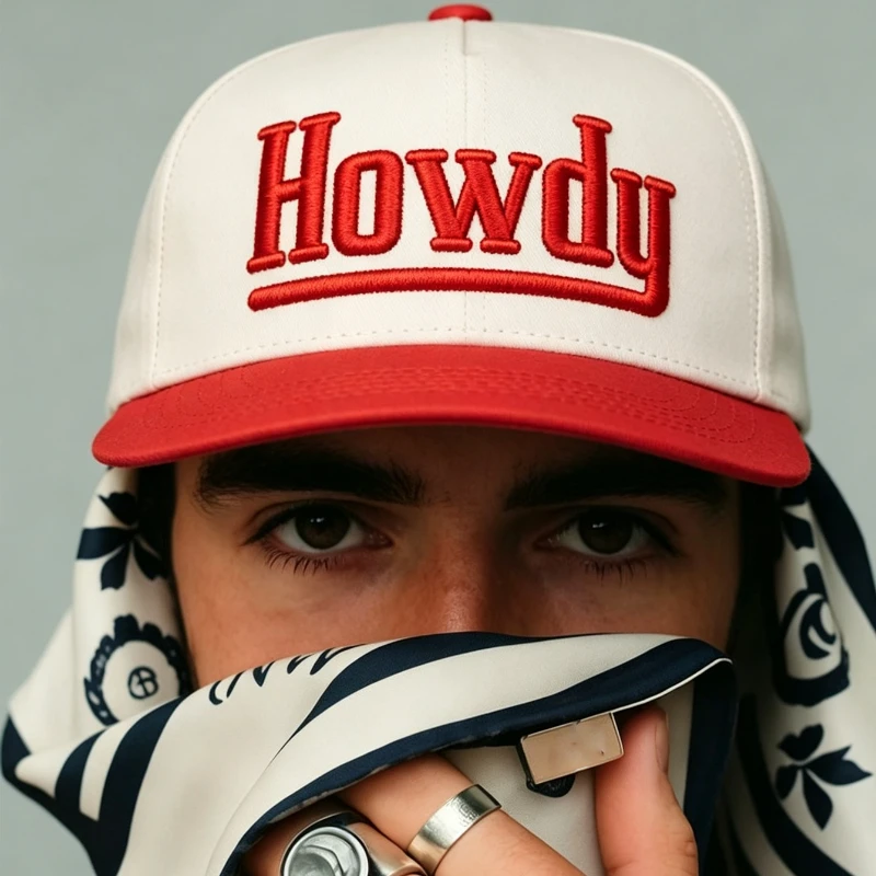 Howdy Embroidery Baseball Cap Vintage Two Tone Cowboy Trucker Hat Adjustable Snapback Caps Men Women Country Casual Sun Hat