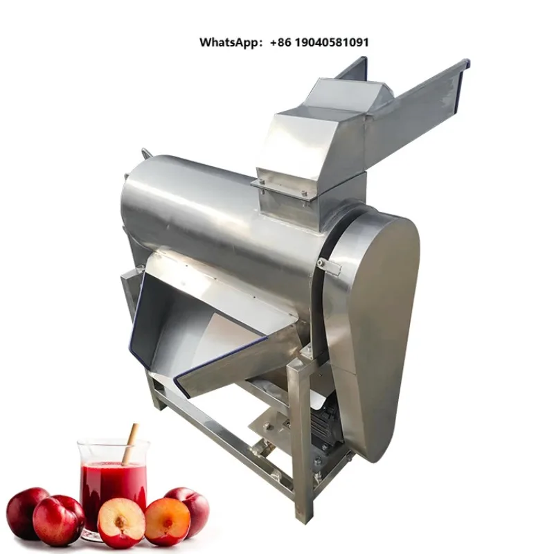 Apricot Tomato Passion Fruit Pulper Machine with Destoner and Crusher 220V Engine Pulp Making Core Components
