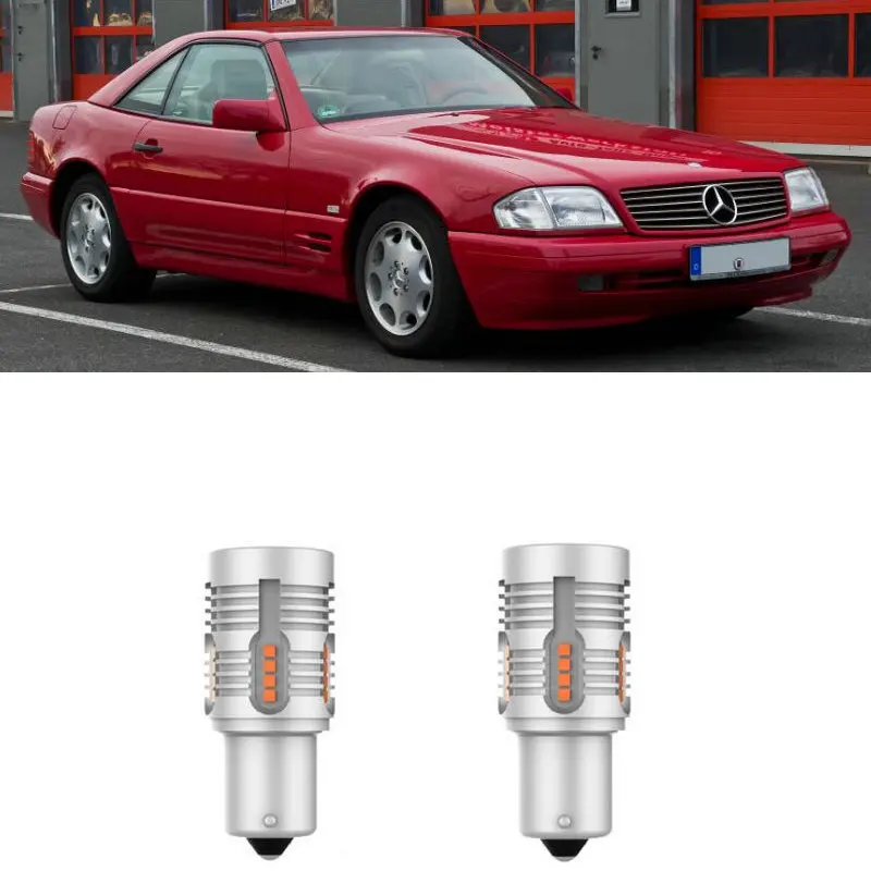 Intelligent IC Decoding Turn signal Light For MERCEDES-Benz SL R129 R230 Front and Rear turn signal 1556LM  No strobe 2pc