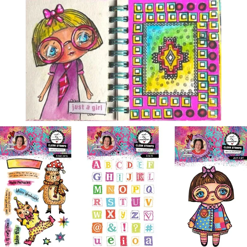 Doodle Frenzy Just a Girl Metal Cutting Stencil and Stamp DIY Scrap Booking Card Stencil Paper Cards Handmade Album Stamp Die