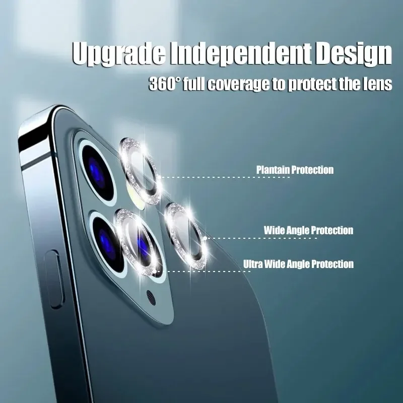 Ypm3Pcs Camera Lens Protector for IPhone 11 12 13 14 15 Pro Max Mini Protective Glass for IPhone 14 15 Pro Max Camera Lens Glass