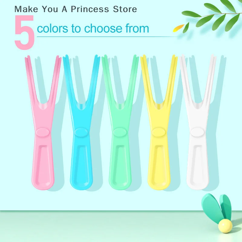 1/5Pcs Y Shape Plastic Dental Floss Rack Reusable Pick Holder Teeth Clean Care Tool Without Dental Floss Oral Hygiene Toothpick