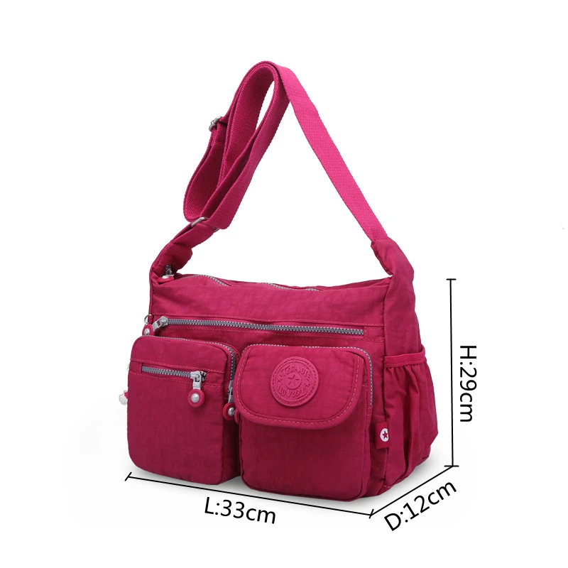 High Quality A4 Men Women Shoulder Messenger Bag Cross Body Large Capacity Purse Waterproof Lightweight Red Blue Purple M0938