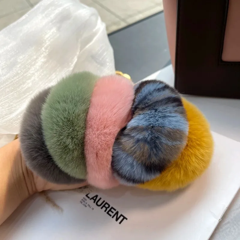 1Pcs Rabbit Plush Large Intestine Hair Ring, High Grade, Ponytail Tie Hair Rope, Internet Red Style, Cute Hair Accessories view 3