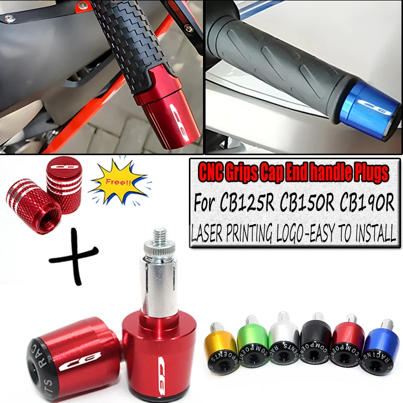 CNC Motorcycle Handlebar Grips Handle Bar Cap End Plugs For Honda CB190R CB125R CB500X CB500F CB500 CB650R CB1000R CB300R CB400R