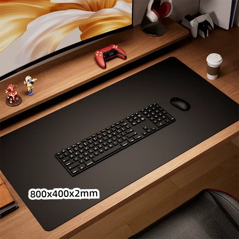 Large Mouse Pad Waterproof Solid Color Mousepad PU Leather Suede mousepad Computer Gamer Desk Mat Anti-Slip Keyboard Table Cover