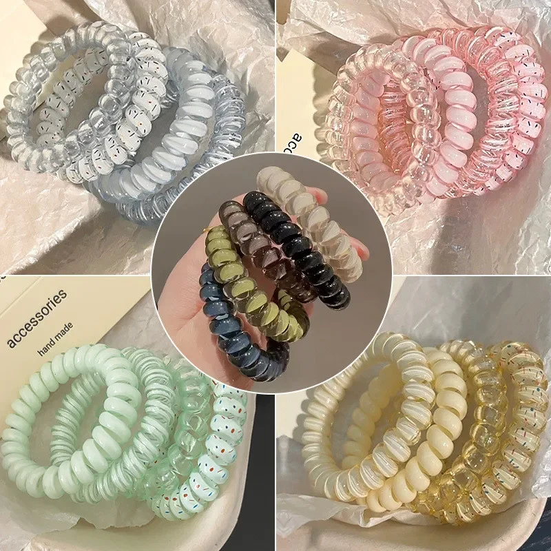 

Versatile Jelly-coloured Hair Ring for Women Simple High Elasticity and Durable Hair Tie Hair Accessories