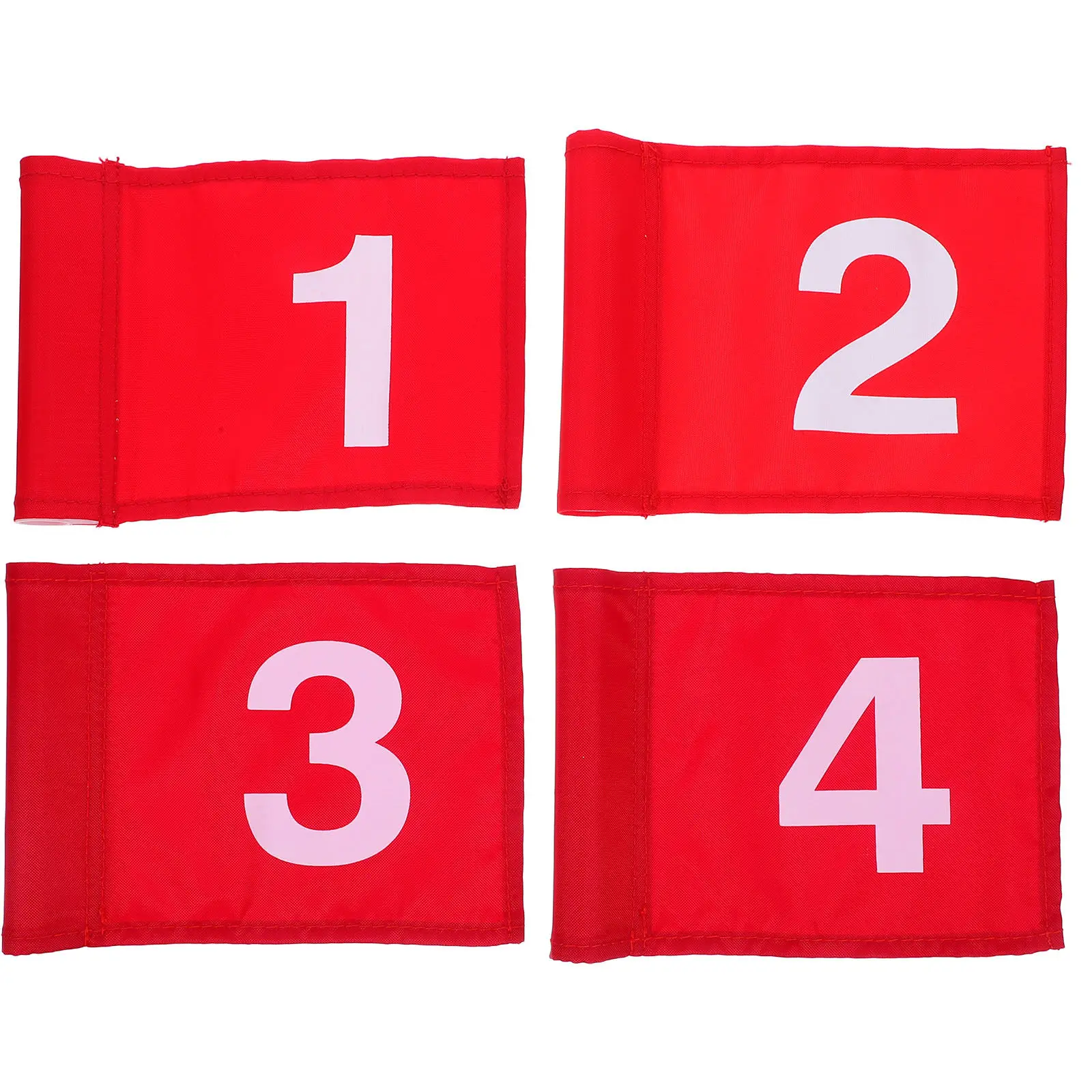 4Pcs Numbered Golf Flags High-Quality Wear-Resistant Nylon Practice Flags for Portable Golf Training Putting Green