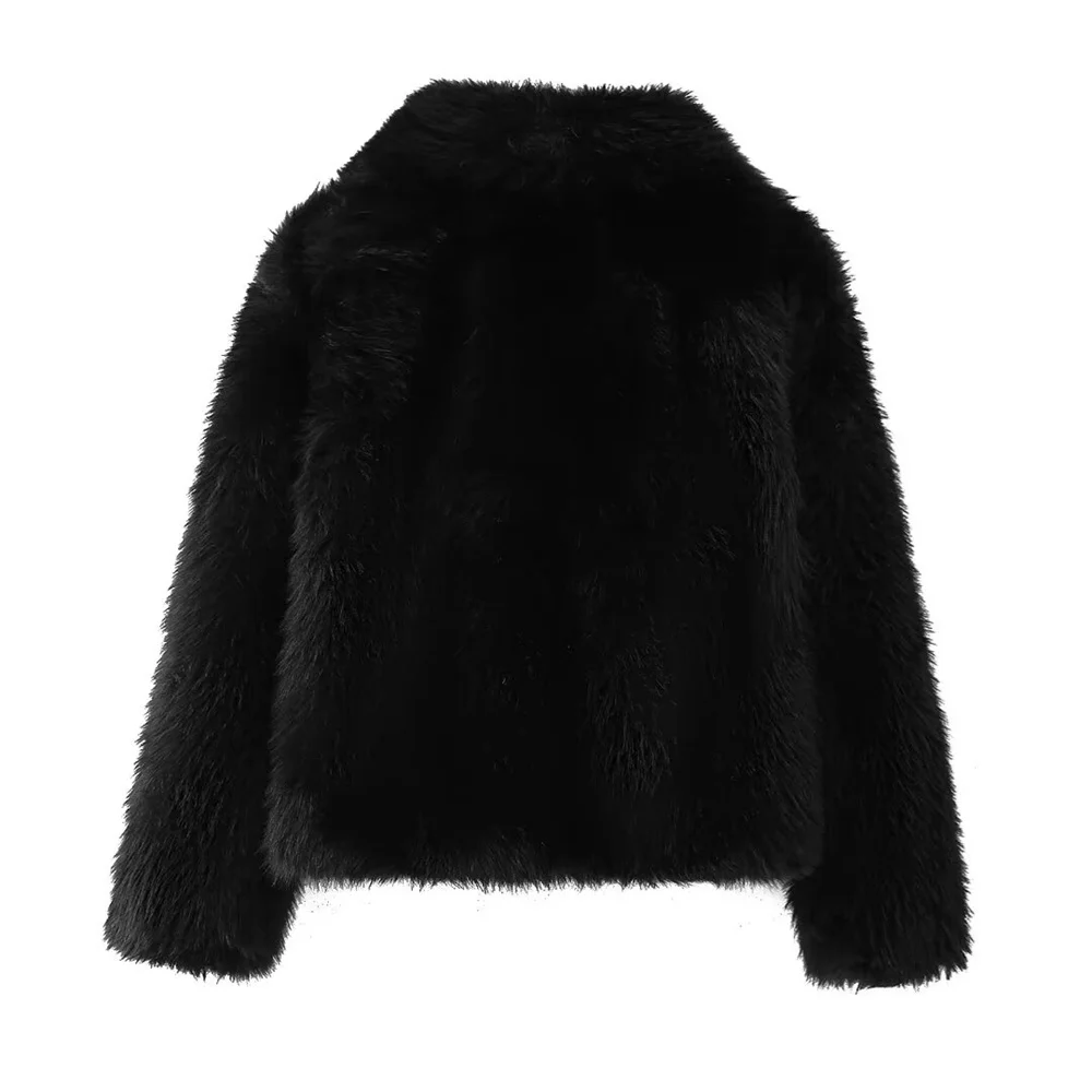 UNIZERA 2024 Autumn/Winter New Product Fashion Casual Women\'s Wear Simple and Versatile Artificial Fur Effect Short Coat