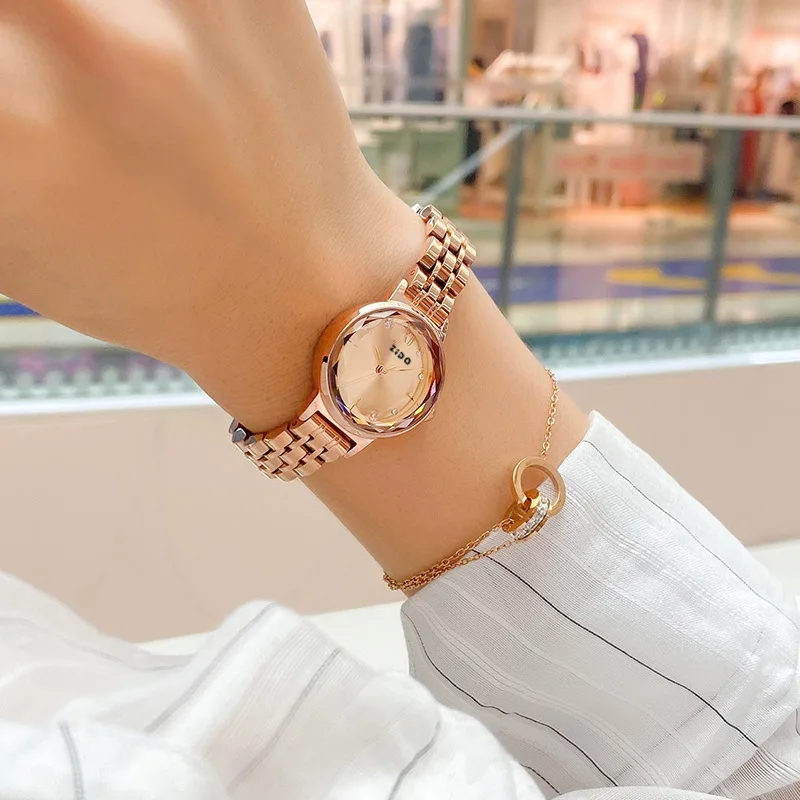 2025 zido relógio de quartzo para mulher de alta qualidade relógio feminino moda elegante relógios femininos redondo automático pulseira aço inoxidável