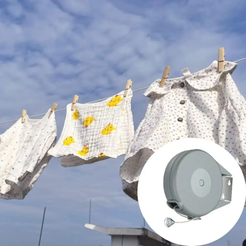 Adjustable Wall Mounted Clothesline Telescopic Stretchable Retractable Clothesline Foldable Thickened Drying Rack Indoor