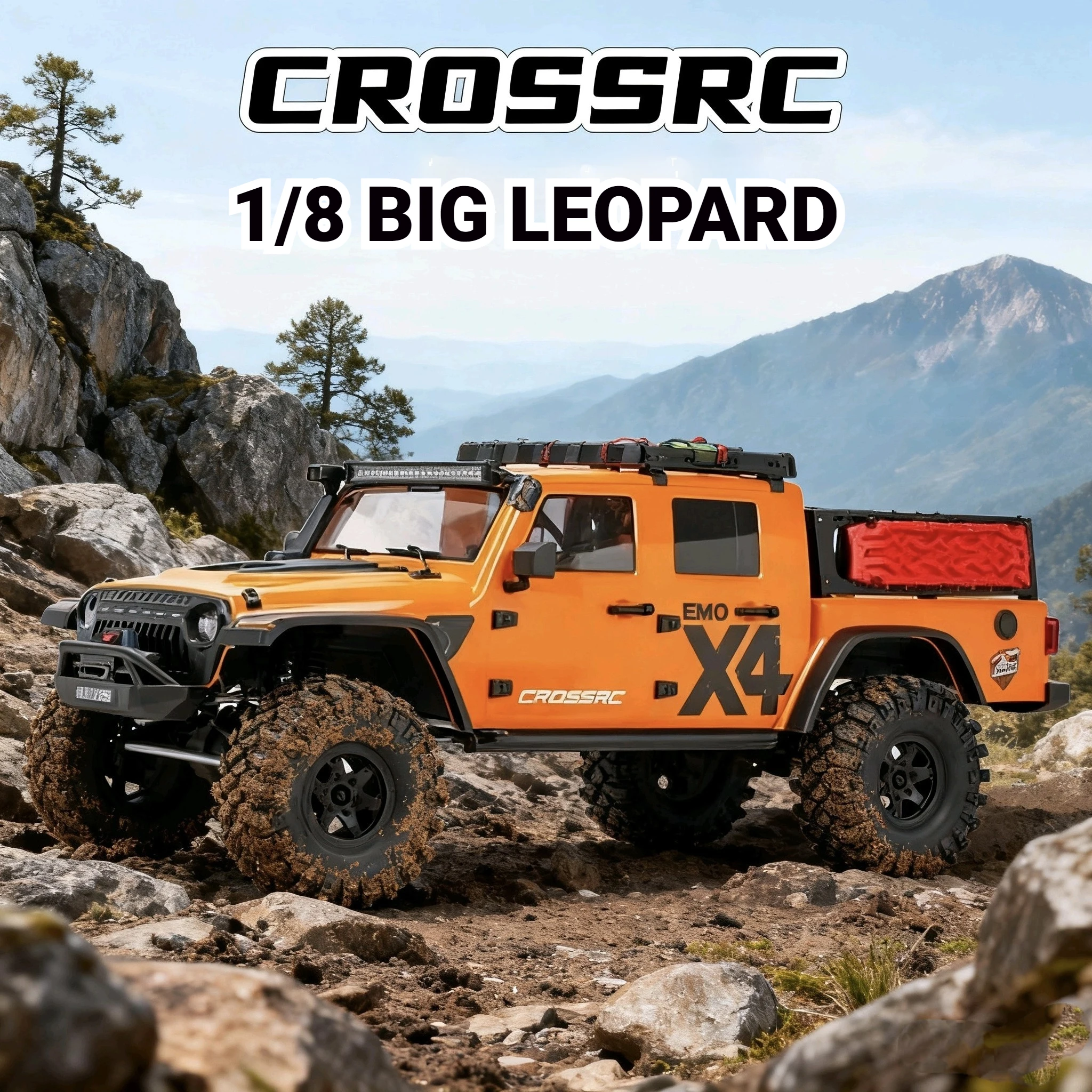 

Радиоуправляемый внедорожник CROSSRC 1/8 Big Leopard, электрический, 4WD, для скалолазания, RTR, EMO X4, для любителей радиоуправляемых моделей, игрушка для скалолазания