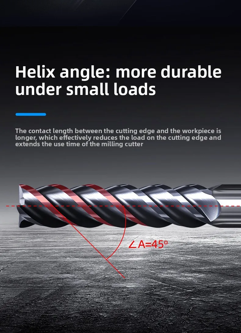 HRC65 Hartmetall-Fräser 4 6 Schneiden Umgekehrte Konische Verlängerte Schaftfräse 10 12 16mm für Formenbau-Basismetallbearbeitung – Detail 8
