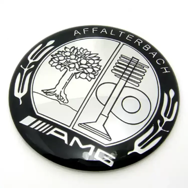 Aluminum 52mm Car Steering Wheel Center Emblem Inner Sticker for Mercedes Benz AMG W205 W212 W213 W220 W221 W202 W204 GLE GLC view 4