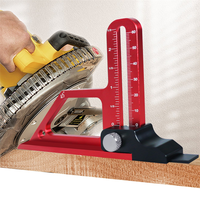 Router Table Height Gauge 0-60Mm Adjustable Table Saw Depth Gauge,Height Lock Aluminum Measuring Gauge
