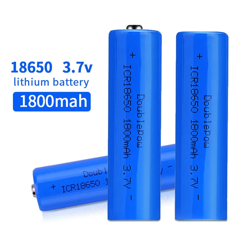 

18650 1800mAh 3.7V Rechargeable Batteries ICR18650 Lithium Battery Full Capacity for Small Fan Flashlight Amplifier Audio Cell