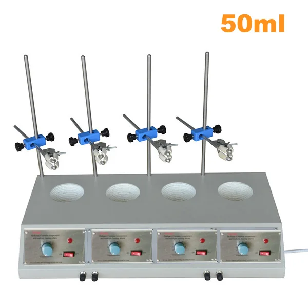 4-position 50ml Laboratory Manual Control thermostatic combined type heating mantle