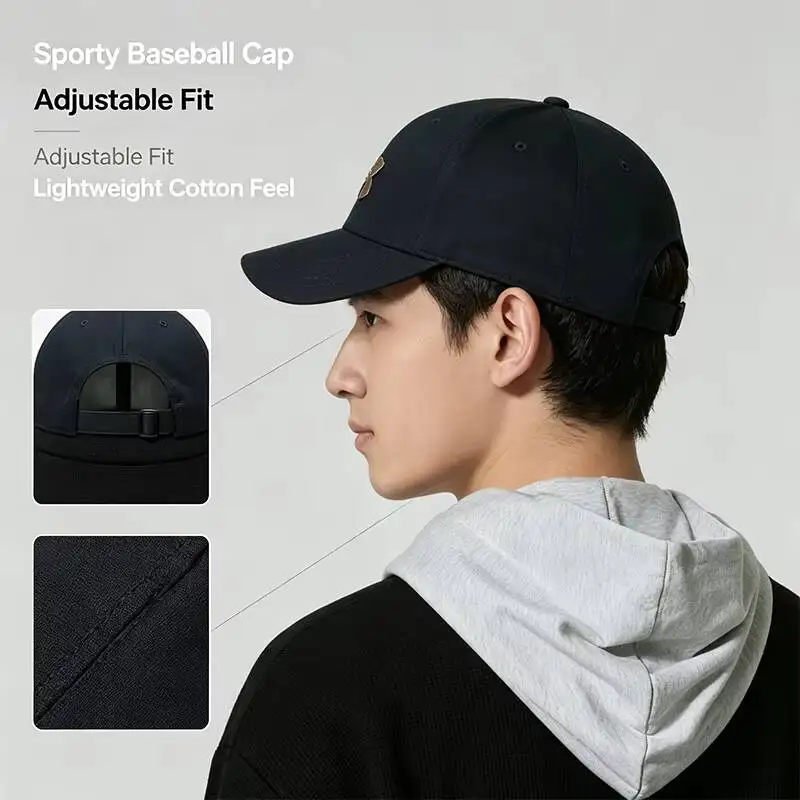 New Under New Armour Black Sport Baseball Cap Soft Cotton Curved Brim Adjustable Back Hat