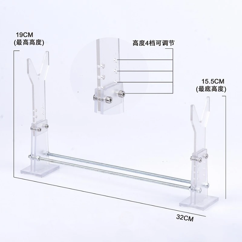 2026 1 szt./2 szt. Pogrubiony Akrylowy Regulowany Uniwersalny Stojak Ekspozycyjny na Pistolety Zabawkowe Wytrzymały Stojak do Przechowywania Pistoletów Zabawkowych
