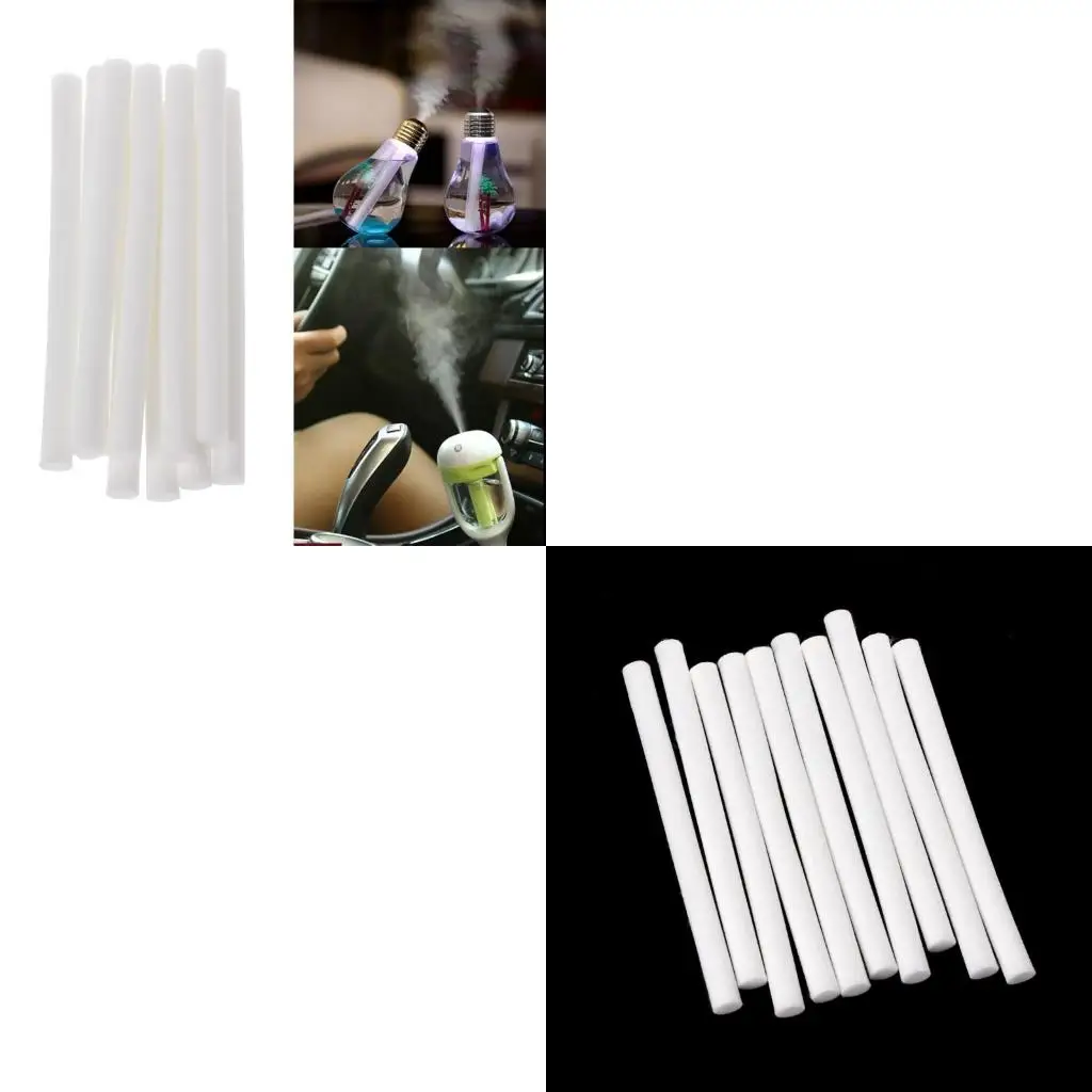  10Pcs 10x80mm Air Humidifier Cotton Swab Humidifiers Filter Sticks Aroma Volatile Oil Diffuser Replacement