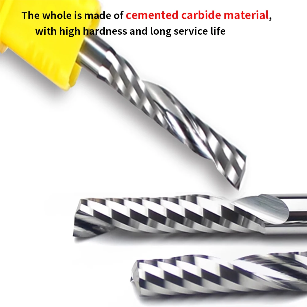 مطحنة نهاية سبائك كربيد فلوت واحدة من KARBEIDE لمعالجة الخشب عالية السرعة والأكريليك والبولي فينيل كلوريد وMDF والبلاستيك وما إلى ذلك