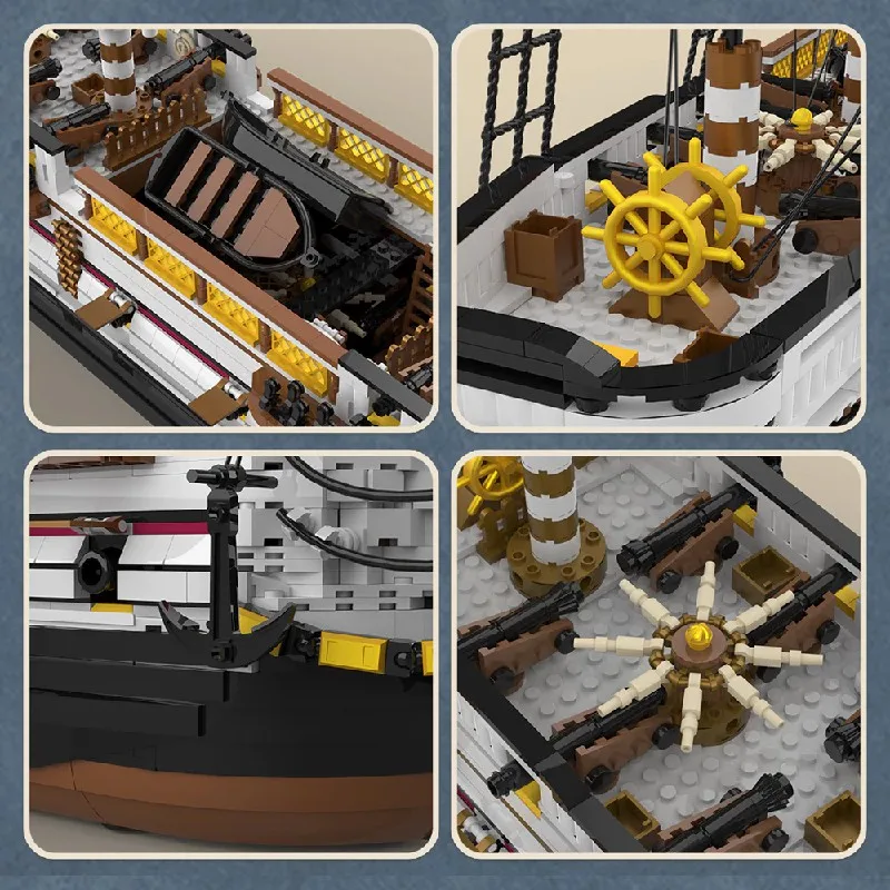 Endeavour Sailing Ship Pirate Ship Building Blocks Sets Gift  Model Ships Kits to Build Blocks for Adults and Teens  ( 3555 PCS)