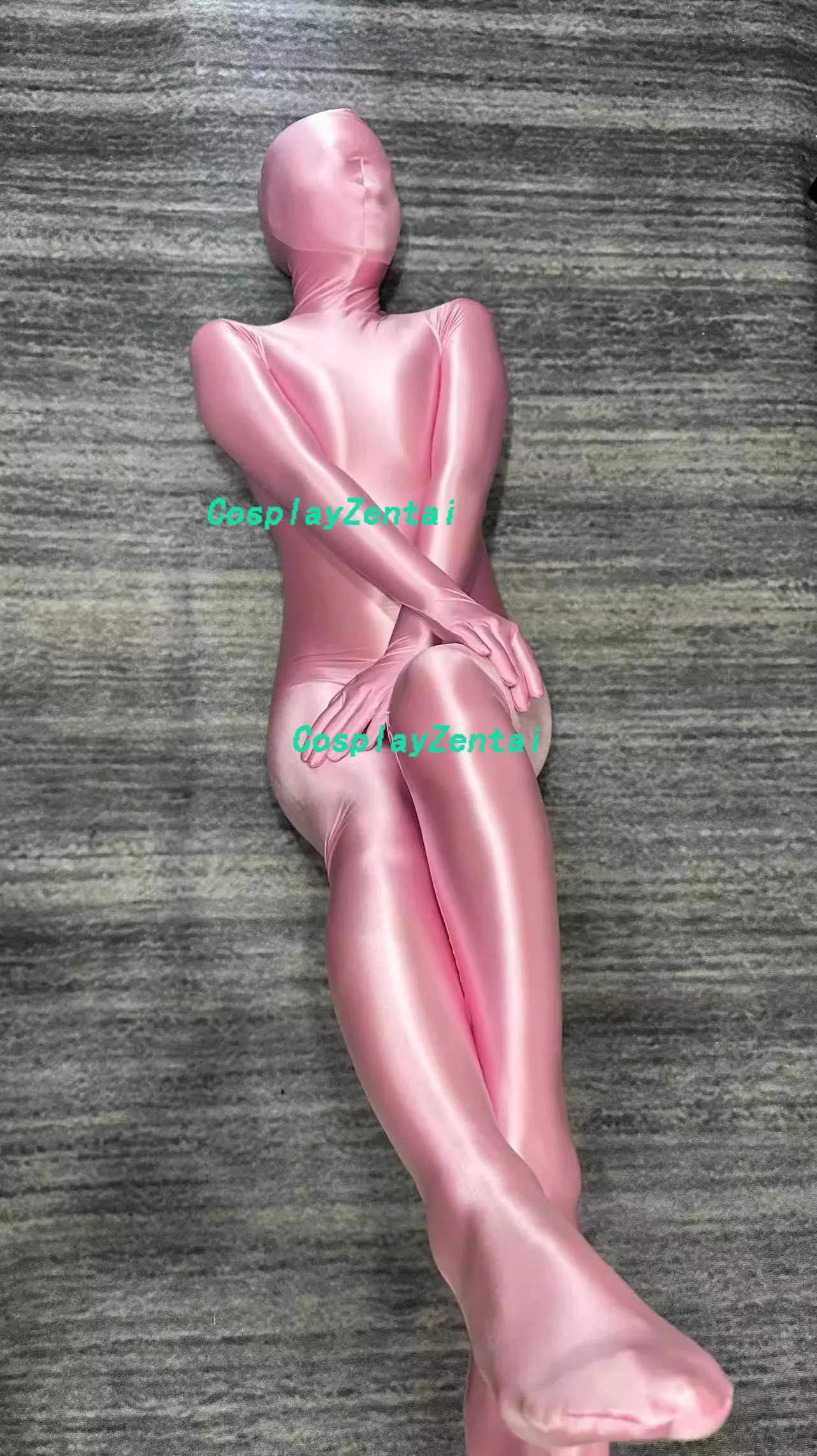 Pink High Quality Spandex Shiny Bright Smooth Zentai Bodysuits Halloween costumes Woman/Men Zentai Suit