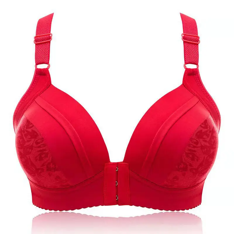 Women Front Button Wireless Bra Everyday Wear Bra Women Lingerie Supportive Bra Front Closure Bra Underwire-free Push Up Bra