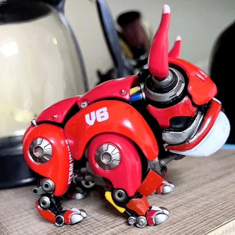 子供と大人のためのメカニカルトランスフォーマルブルドッグトイ,ロボット犬,アクションフィギュア,アニメモデル,人形,赤と緑のコレクション,新しい