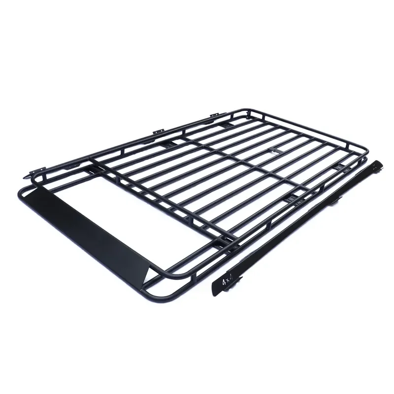 Heavy Iron Roof Cargo Basket Rack for SUV Vehicle-Specific Luggage Carrier Strong Load Capacity Black