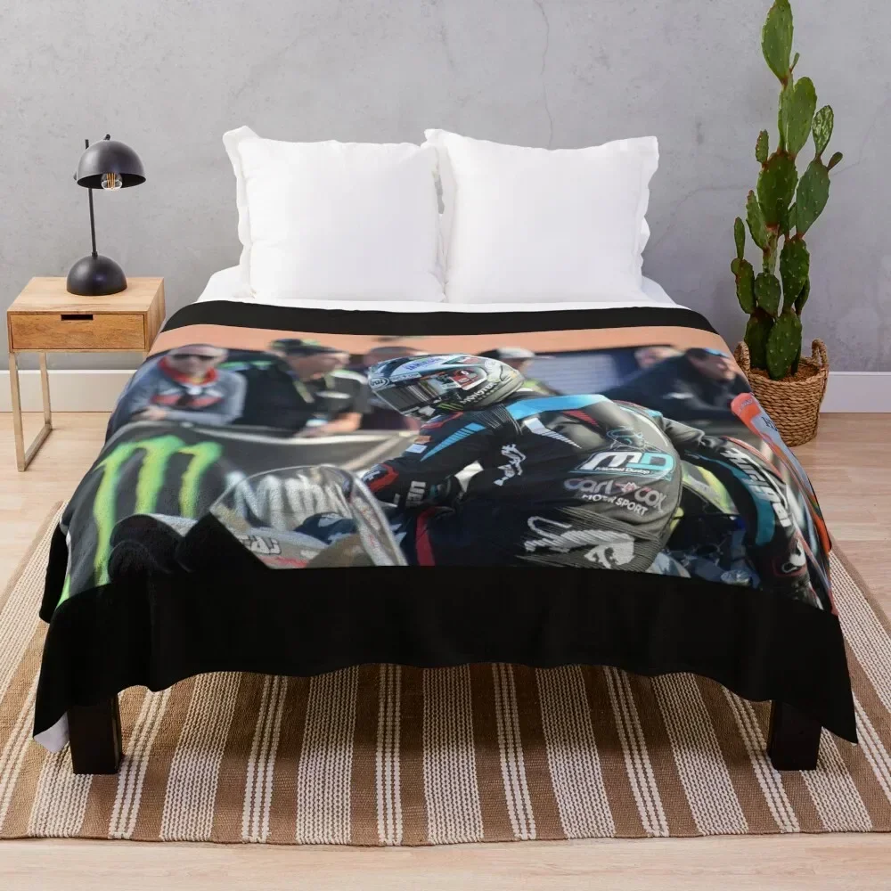 

Michael Dunlop Isle of Man TT 2018 Throw Blanket Furry Blankets Sofas Of Decoration Plaid Single Blankets