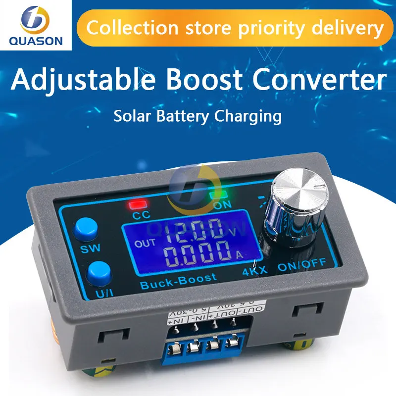 CNC DC DC Buck Boost Converter CC CV 0.5-30V 4A Power Module Adjustable Regulated power supply For Solar Battery Charging