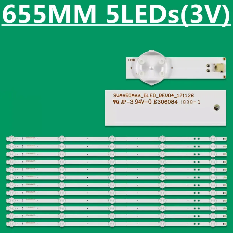 แถบไฟแบ็คไลท์ LED SVA650A74 SVA650A66_5LED_REV0สำหรับ KD-65X750F KD-65X755F KD-65X7000F KD-65XF7596 KD-65XF7500F KD-65XF7003