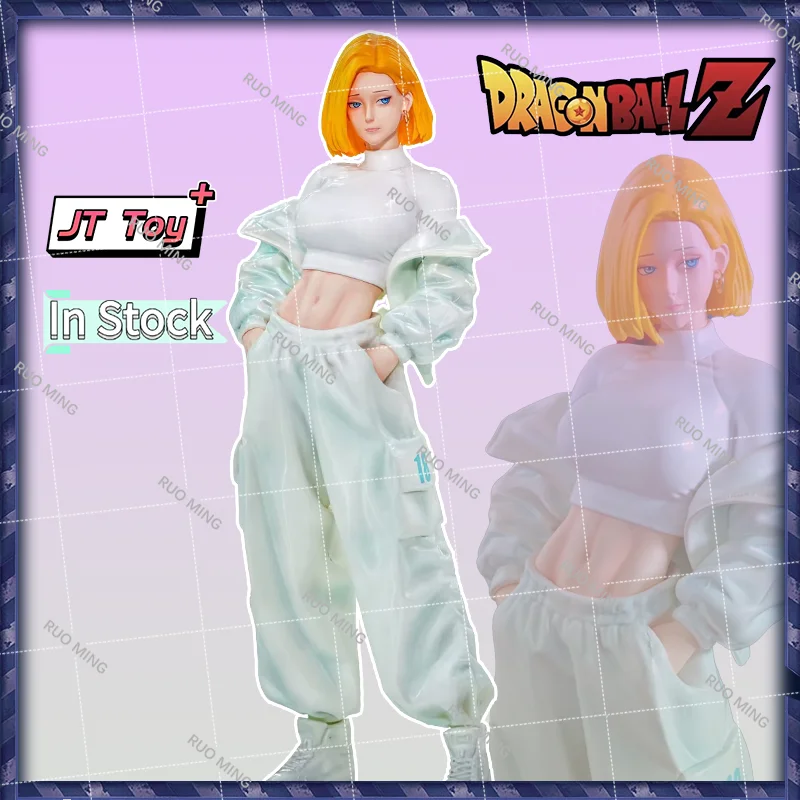 

27cm JT Toy Dragon Ball Anime Figure Android 18 Cool Girls Figurine Pvc Collectible Statue Model Desk Decoration Doll Toy Gifts