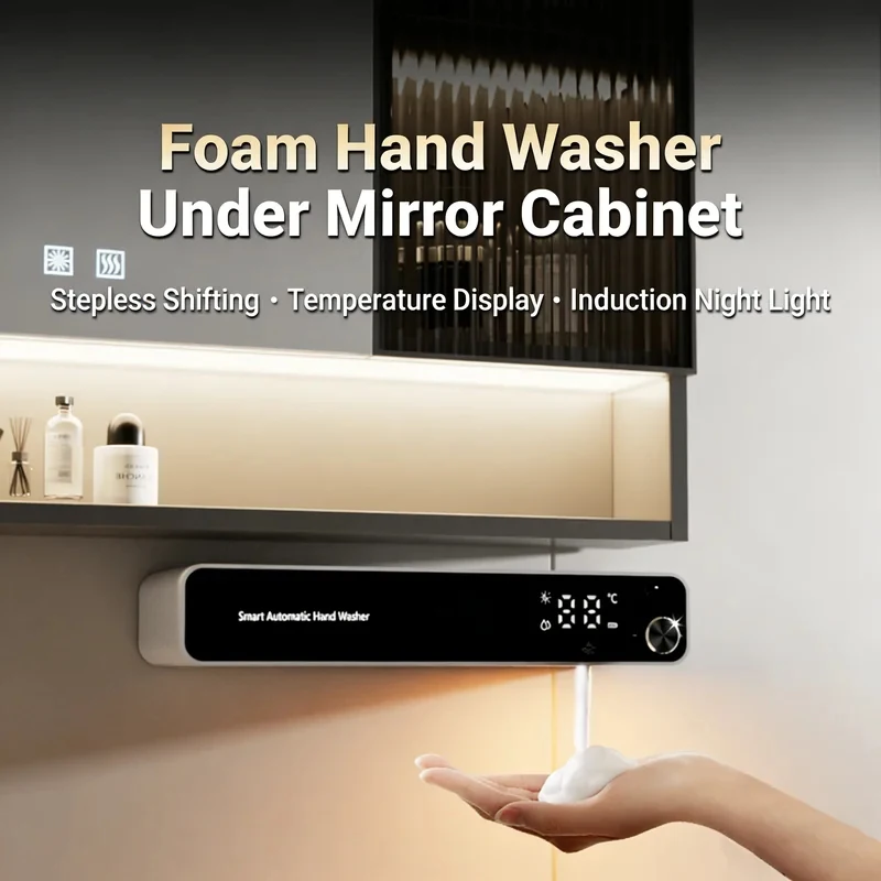

2026 Automatic Soap Dispenser Screen Display foam Washing Machine Night Light Foaming soap dispenser USB charge Bathroom Kitchen