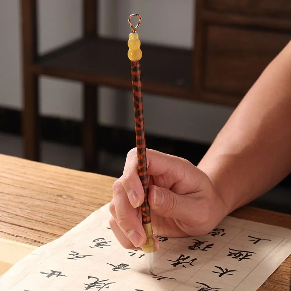 فرشاة الخط الصيني ذات الألوان المائية الزيتية التقليدية، فرشاة كتابة شعر الذئب، فرشاة رسم فنية خشبية للفنانين #1