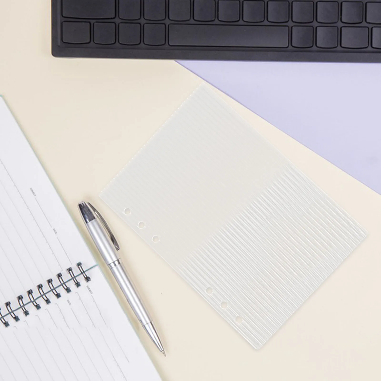 

Clear Acrylic Binder Cover 6-Ring A5 Transparent Shell Notebook Journal Planner Budget Organizer Travel Diary Memo Pad