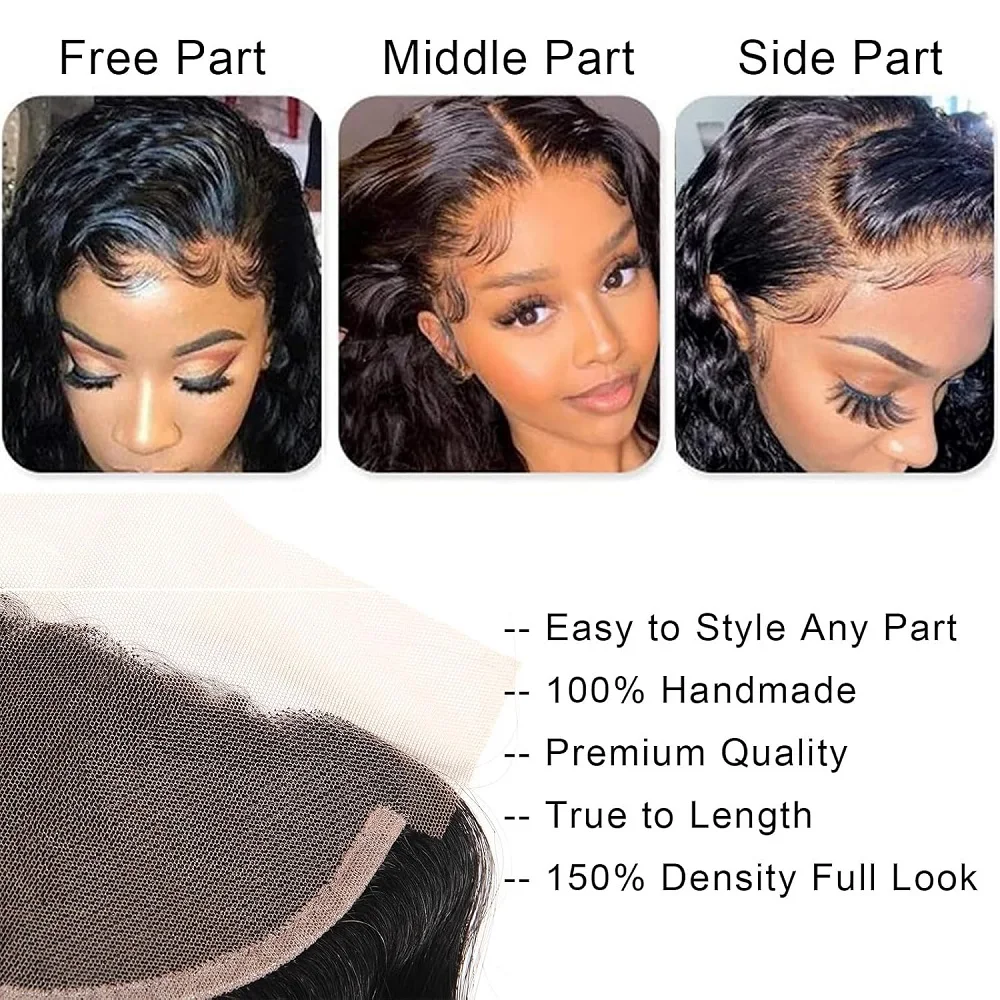 ストレート人毛束、13×4 HDレースフロント付き、100%人毛エクステ、ブラジリアンウィーブ、未処理人毛、ナチュラルカラー