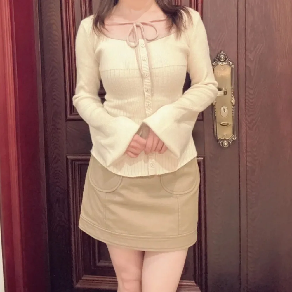 الأقلية اليابانية كل مباراة بسيطة Mujer عادية جديدة ساحة طوق فانوس كم البلوز متماسكة سليم القوس بألواح البلوزات