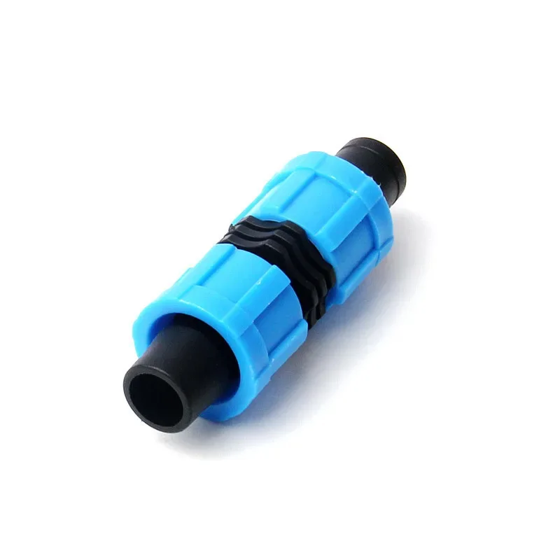 5pcs Outer Diameter 16 mm Drip Tape Straight Connector Thread Lock Blue Connector For Garden Irrigation Watering Cleaning