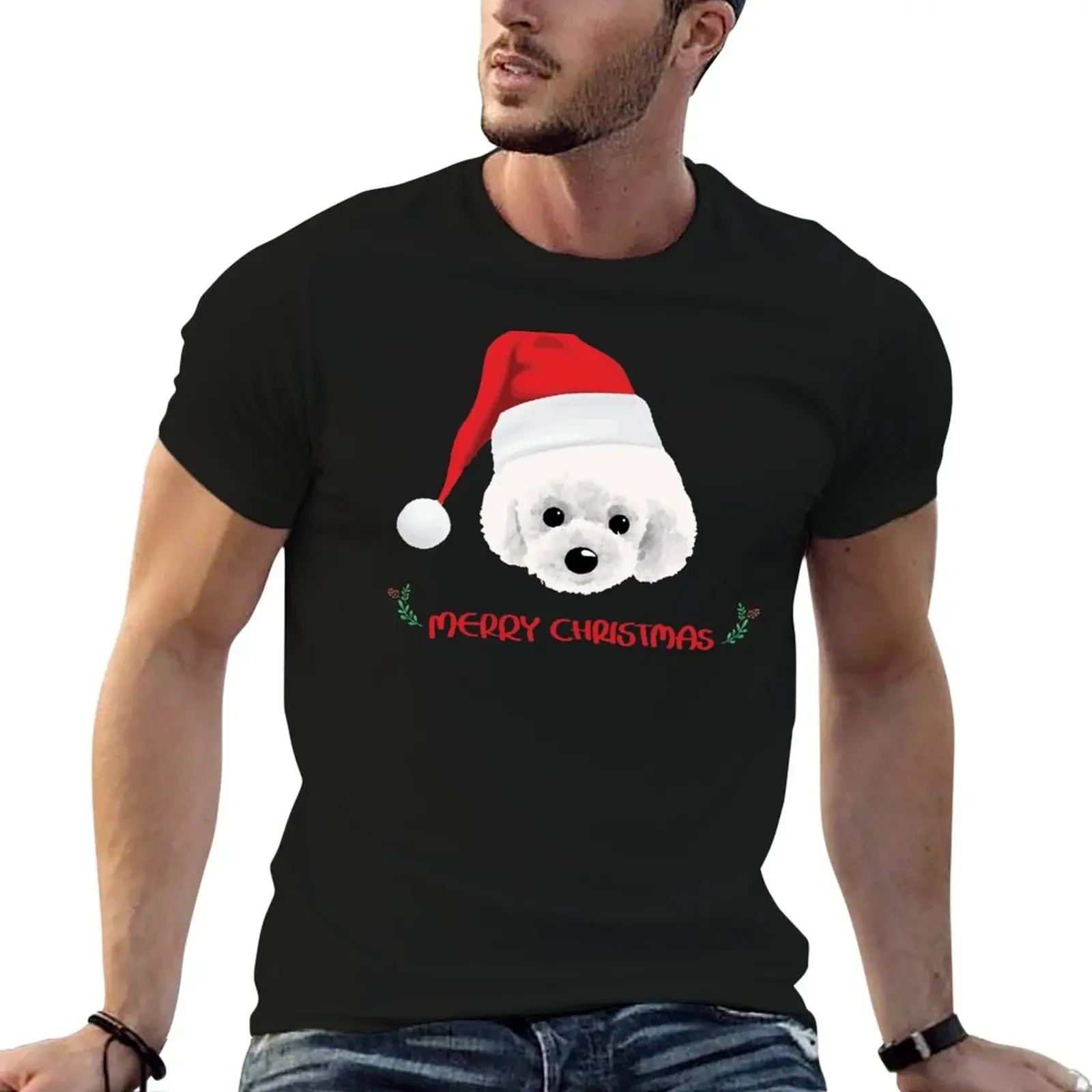 

poodle (LT) dog _ Christmas T-Shirt plus size tops vintage graphic tee mens t shirts pack