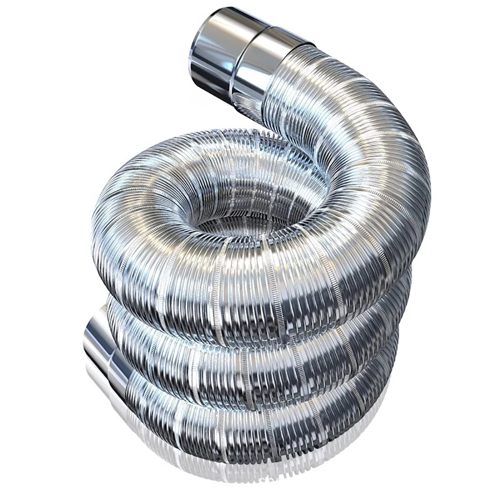 150cm Diameter 40mm 70mm Stainless Steel Exhaust Duct Pipe Gas Vent Hose for Car Caravan Camper Liquid Heater