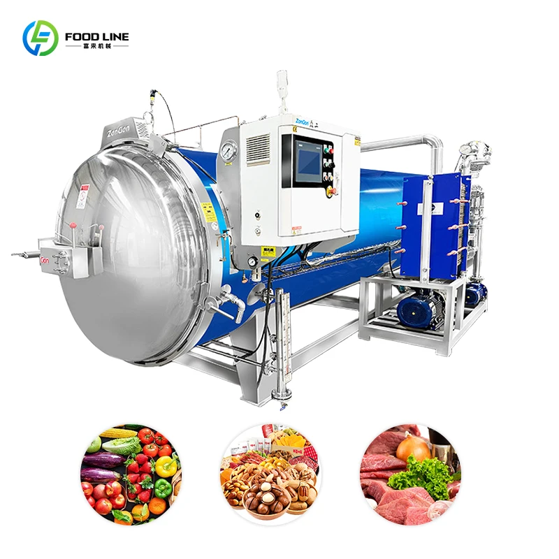 Customized Food Sterilizers Steam Retort Autoclave for Canning Food Autoclave for Food Sterilization Line