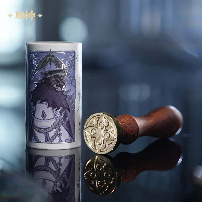 [Offiziell] Spiel Genshin Impact Fatui Handkonto Frost Flame Serie Geschenkbox Klebeband Stempelkarten-Set Cosplay Doujin Geschenke 2026