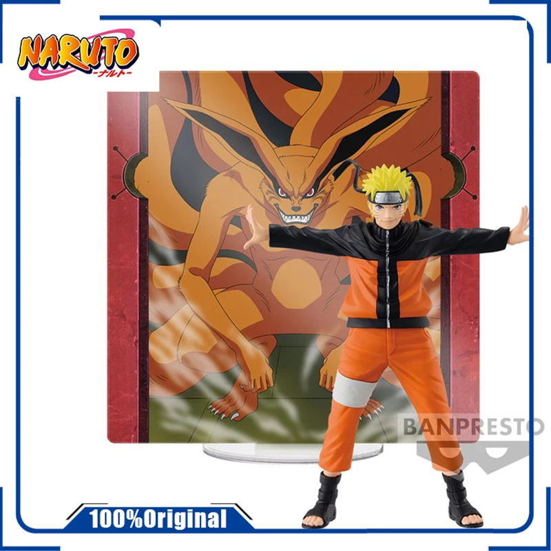 In Stock Bandai Original Banpresto NARUTO PANEL SPECTACLE Uzumaki Naruto Anime Action Figure ToyGift Collectible Model Ornaments