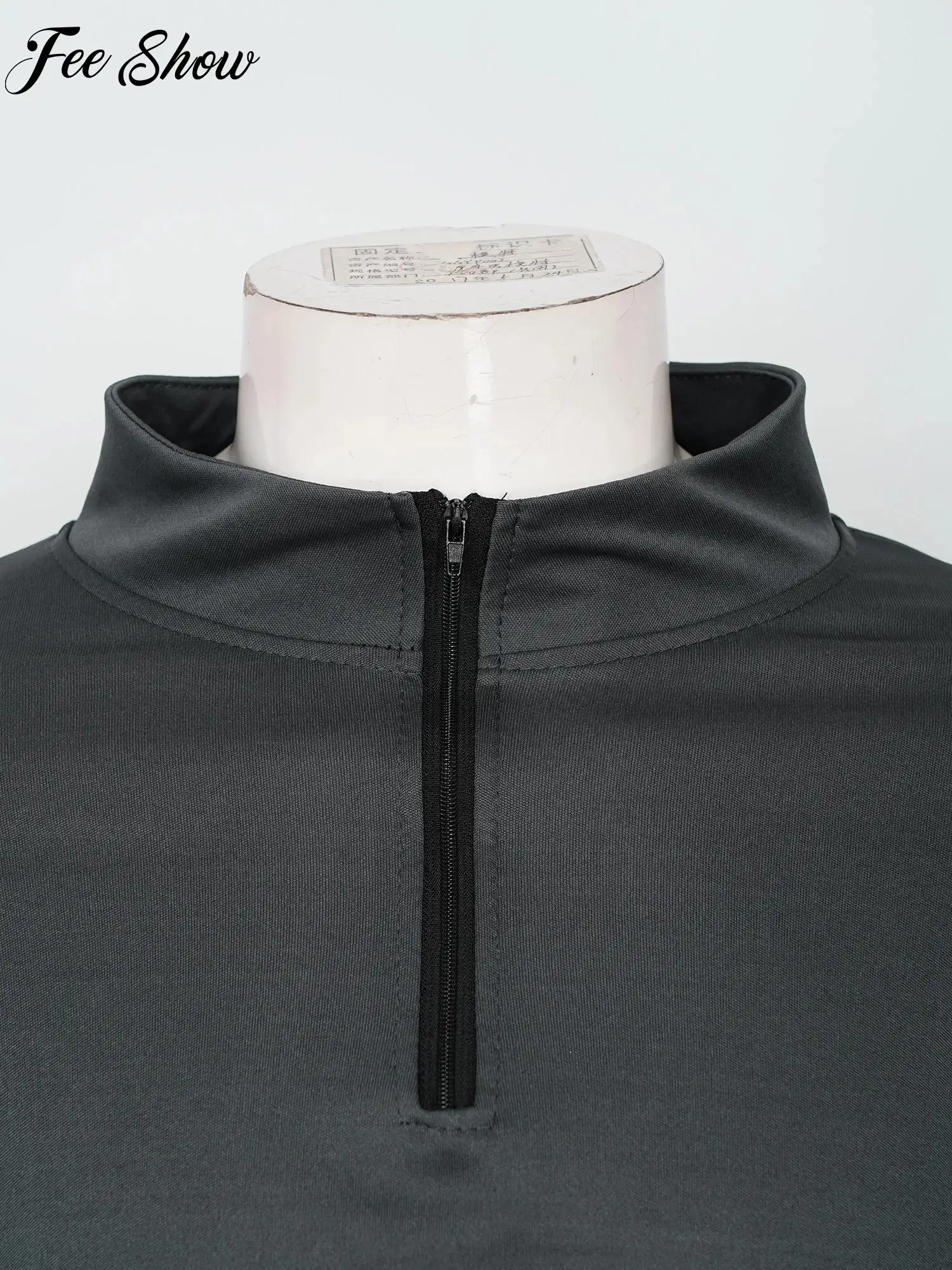 Men Quick-dry Sports Set Long Sleeve Thumbhole Top with Drawstring Elastic Waistband Pants for Running Training Gym Fitness