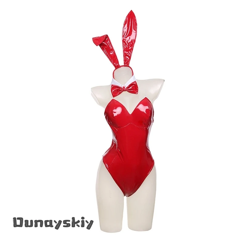 {Dream ZS} أزياء الهالوين متعددة الألوان المثيرة على شكل أرنب لطيف، مجموعة أزياء نسائية على شكل أرنب من الجلد، أزياء شخصية أرنب كاواي #2