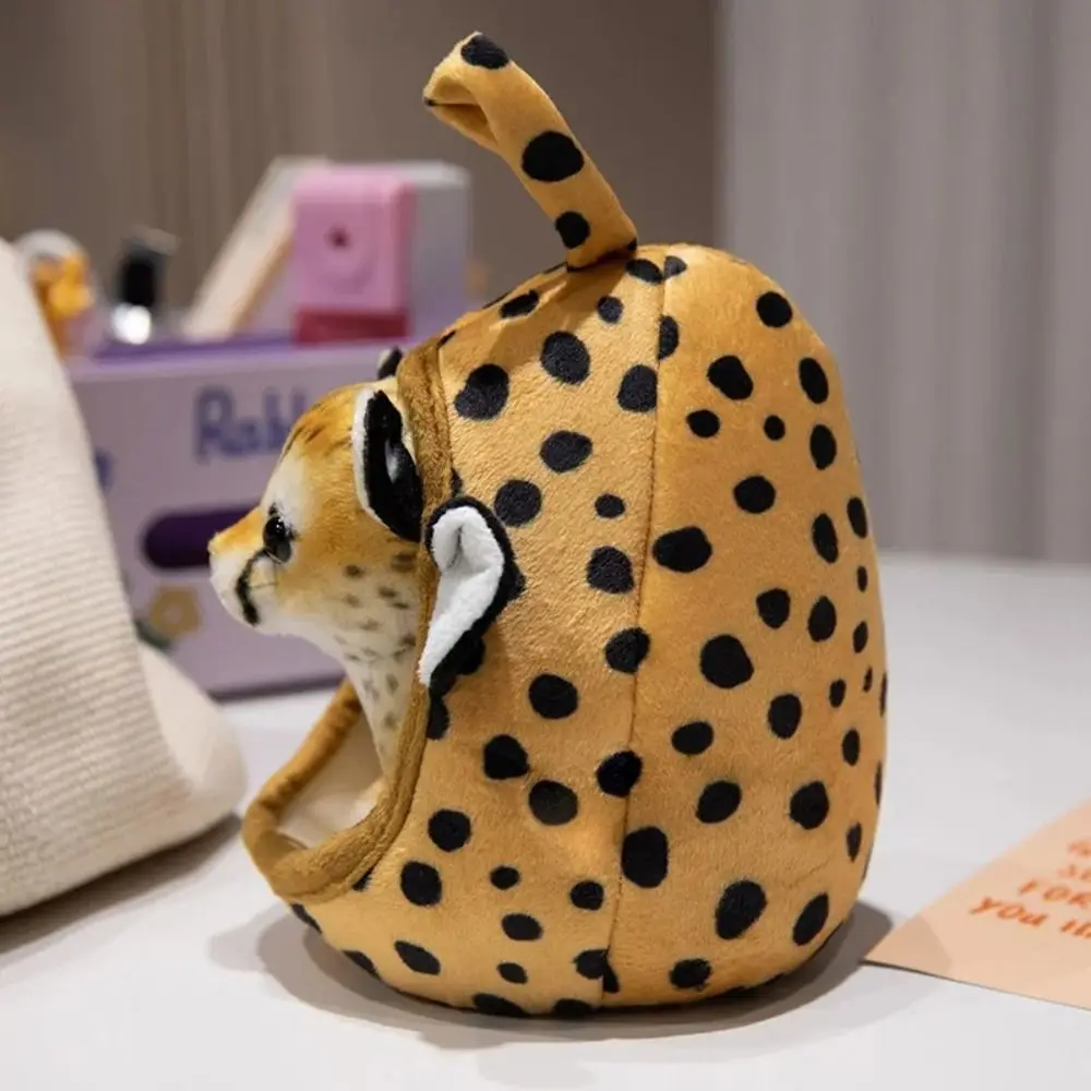 

Cute Soft Simulation Animal Toy Tiger Leopard Animal with Nest House Lion Throw Pillow Birthday Gift