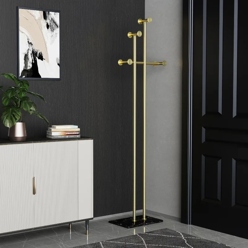 Nordic Floor Standing Coat Rack Bedroom Bedside Clothes Hanger Vertical Storage Organizer for Bag