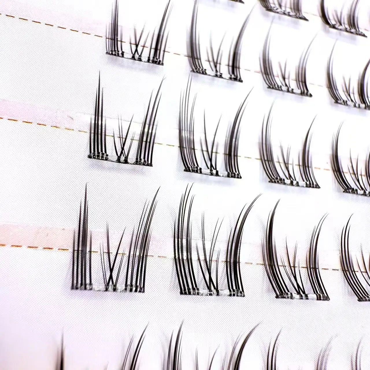 Venda quente de cílios postiços sem cola fáceis de aplicar para iniciantes